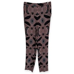 Essentiell Antwerp Textured Geometric Print Taper Leg Pull On Pants